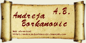 Andreja Borkanović vizit kartica